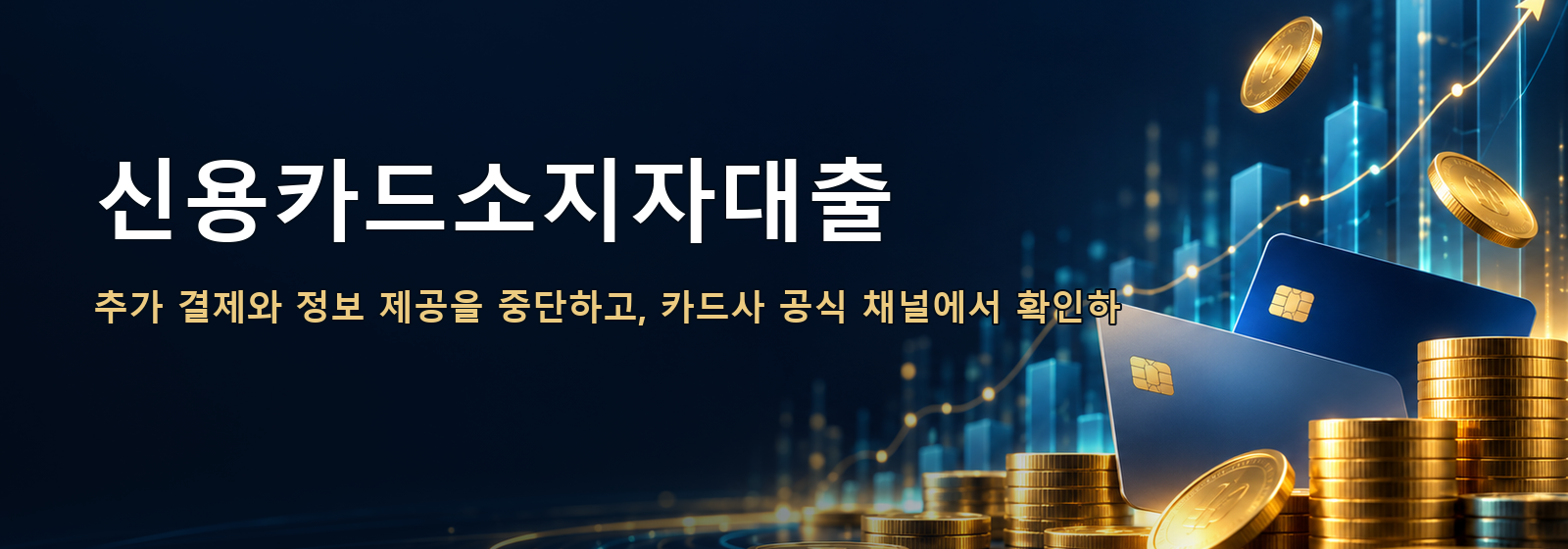 신용카드소지자대출 · 추가 결제와 정보 제공을 중단하고, 카드사 공식 채널에서 확인하